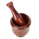 thumbnail image 3 of Zhuge Cuenco de madera para moler - Juego de mortero y maja de madera, machacador de ajo manual para cocina doméstica, molinillo de especias de jengibre, juego de mortero y maja, 3 of 5