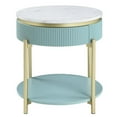 thumbnail image 2 of Furniture of America Timi Glam Wood 1-Drawer End Table in Green, 2 of 9