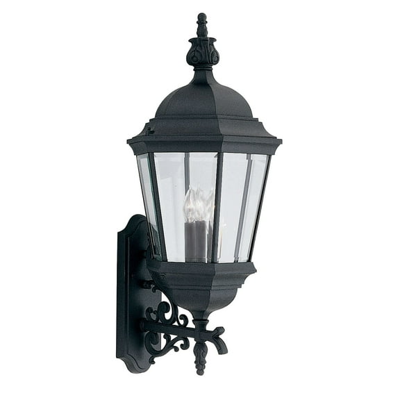 2952-BK Designers Fountain Abbington - Three Light Outdoor Wall Lantern