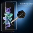 thumbnail image 2 of Allytech [2 Set] Screen Protector for Samsung Galaxy Z Flip 5, Front and Back Screen Protector Anti-Scratch Bubble Free Anti-Fringprint Case Friendly HD Clear Flexible Soft Screen Protector -Clear, 2 of 4