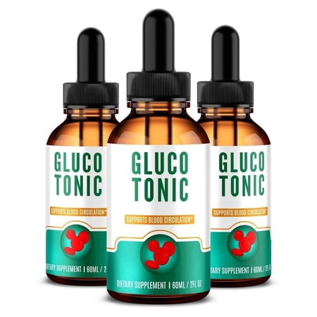 (3 Pack) Gluco Tonic Drops - Blood Support Formula, Official GlucoTonic to Maintain Overall Wellness, All Natural Glucose Tonic to Support Healthy Lifestyle, Gotas Reviews (90 Servings)