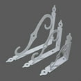 thumbnail image 3 of 2x Wall Shelf Fittings Bracket Floating Decorative Metal Shelf for Bookshelf White 190x140mm, 3 of 6