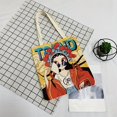 thumbnail image 2 of Trendy Cartoon Figure Print Tote Satchel Bag, Large Capacity Shoulder Bag, All-Match Bag For Shopping, 2 of 4