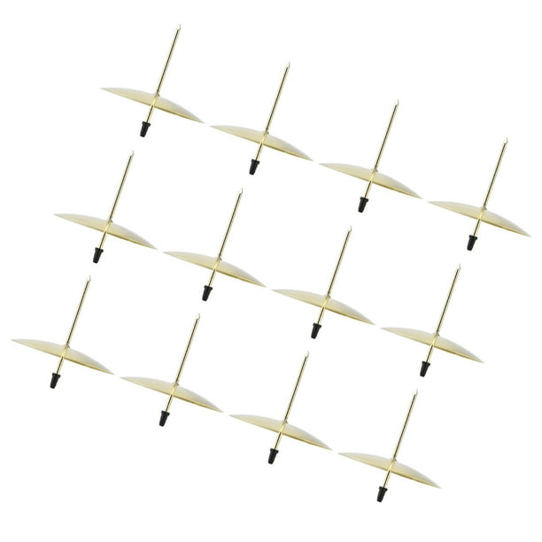 Vela 12 Por Ciento placa de Vela Material de Hierro 7x6.5cm/2.8x2.6in Gold Estable Soporte de Fijación de Portátil Decorativo Confiable para la Fiesta