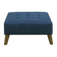 thumbnail image 3 of Artum Hill Hama Navy Peacock 31.9" Wide Upholstered Square Ottoman, 3 of 5