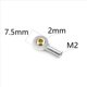thumbnail image 3 of 20 Piezas Metal M2 Enlace Barra de Acoplamiento Bola Articulación Hebilla Dirección Barra de Dirección Extremo Barra de Acoplamiento para RC Coche Piezas de Mejora, Plata, 3 of 3