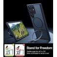 thumbnail image 4 of Back Cover for Samsung Galaxy S24 with Frosted Back, Rotating Kickstand Support and Raised Camera Protection - Clear, 4 of 8