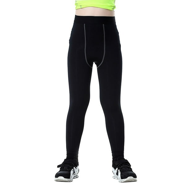Esho Kids Boys Long Leggings Compression Base Layer Pants Tight