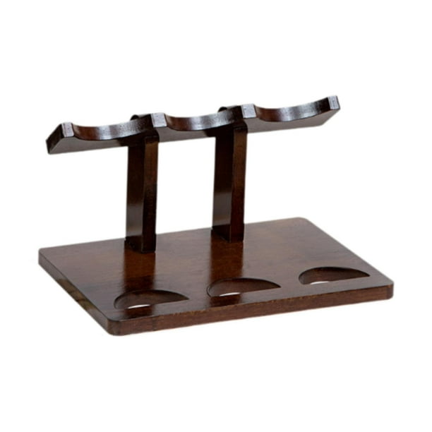 Botellero Portavinos de Mesa Decorativo Portabebidas Organizador de Almacenamiento de Madera 3 botellas