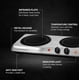thumbnail image 2 of Doble quemador infrarrojo para encimera OVENTE BGI102S 1700W, 2 of 8