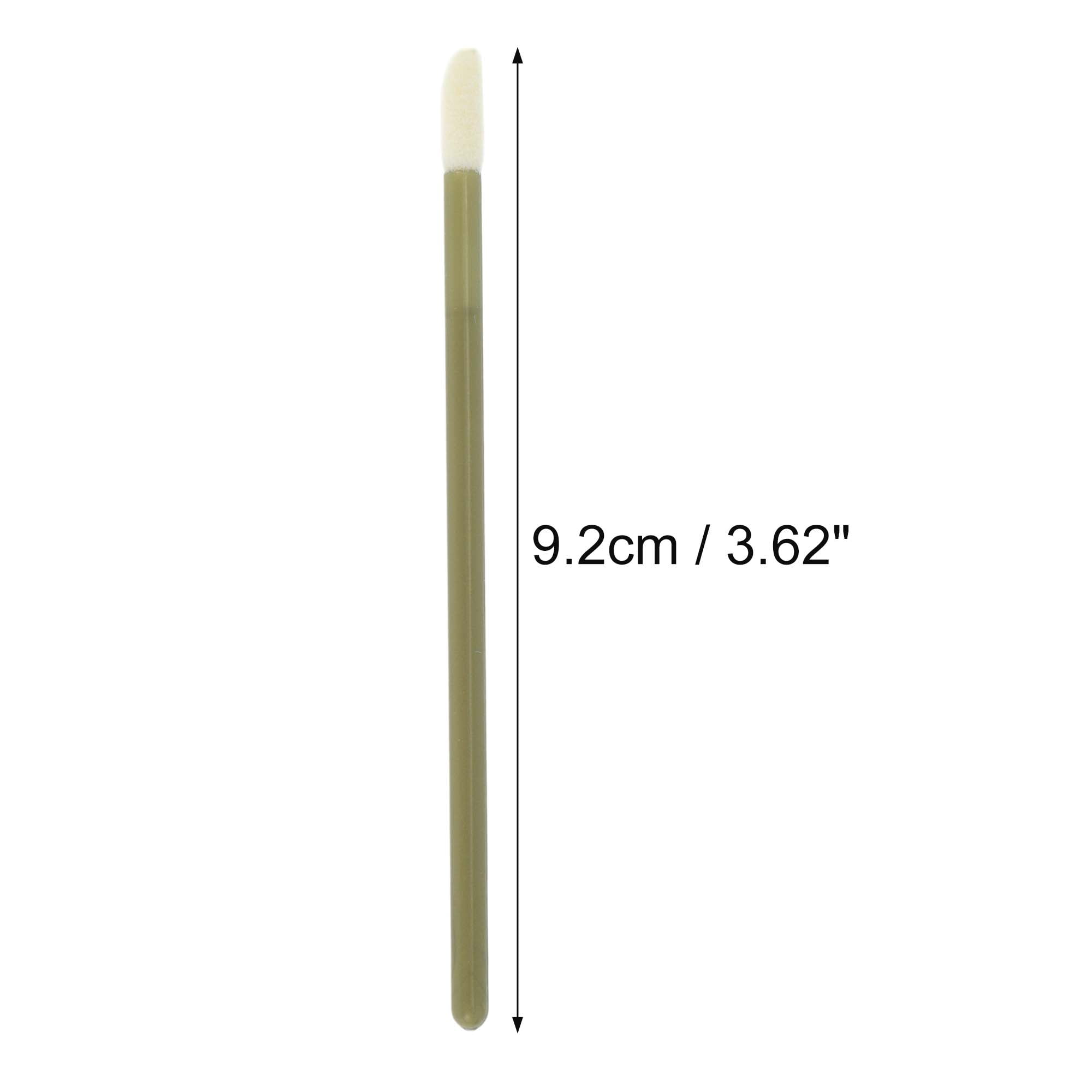 Unique Bargains 100 Pcs Disposable Barreled Solid Rod Lip Brush for Vacation Gold Tone