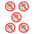 thumbnail image 4 of Miangastore 5 Sheets of Adhesive Do Not Touch Sign Caution Danger Decal Sticky Decal No Touch Sign, 4 of 9