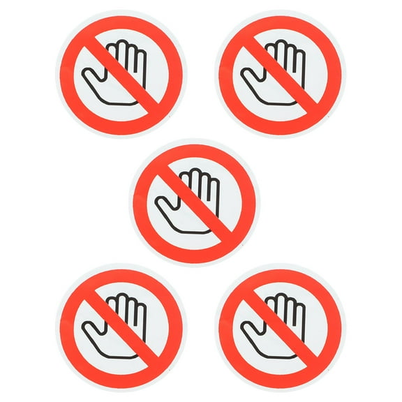 MLINS  5 Sheets Do Not Touch Sticker Safety Sign Stickers Staff Baby