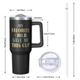 thumbnail image 3 of 1pc dad 40oz Tumbler with Straw & Handle - Insulated Stainless Steel Cup | Holiday Gift for Man Women (Christmas, Valentine's, Birthday), 3 of 5