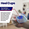 thumbnail image 3 of 3 Pairs Gel Heel Cups Plantar Fasciitis Inserts, Silicone Gel Heel Pads For Heel Pain, Bone Spur & Achilles Pain, 3 of 5