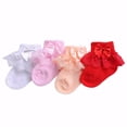 thumbnail image 2 of JUNWELL Baby Socks Newborn Candy Color Cotton Baby Girl Socks Cute Toddler Socks Princess Style 0-1 year old (Foot length: 9-11cm/3.54-4.33in), 2 of 3