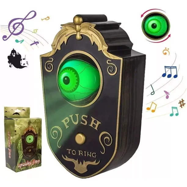 Timbre Embrujado Para Halloween Con Forma De Globo Ocular