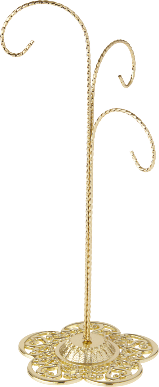 Bards Arched Gold-Toned Ornament Stand 12.25 H x 6 W x 6 D Large Angel