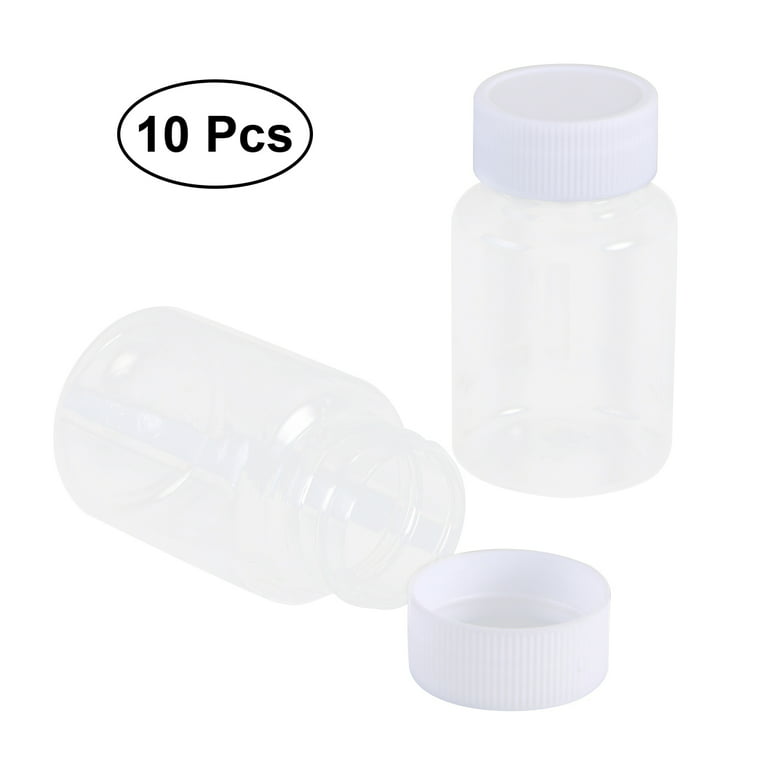 10pcs Pill Bottles Portable Plastic Medicine Bottles Tablet Storage  Holder,Case