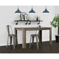 thumbnail image 2 of DHP Luxor 24" Metal Counter Height Bar Stool with Wood Seat, Gun Metal, Set of 2, 2 of 9