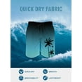 thumbnail image 2 of Blue Gradient Mens Swim Trunks Quick Dry Stretch Board Shorts with Soft Mesh Lining Funny Palm Tree Beach Short with Pockets L-XL, 2 of 8