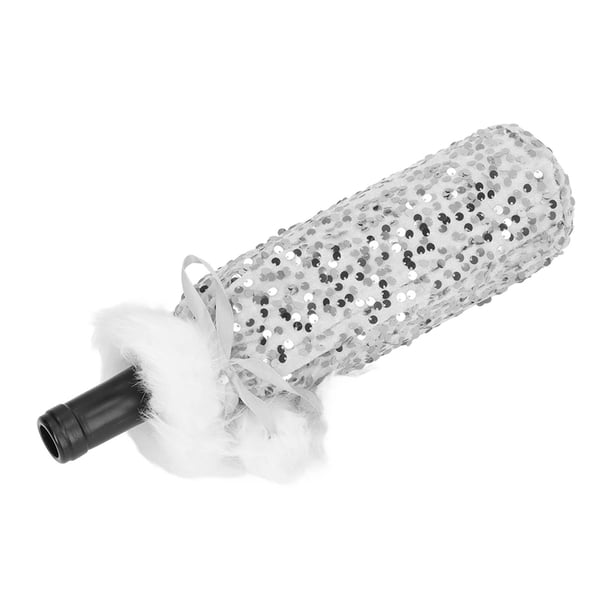 Hermosa Funda Para Botella de vino Navideña de Tela Con Lentejuelas, Decoración Exquisita para Fiestas Navideñas, Reuniones Navideñas O Decoraciones con Mano de Obra Fina,