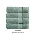 thumbnail image 2 of The Urban Port BM222862 Bergamo Spun Loft Fabric Towels with Striped Pattern, Green - 4 Piece, 2 of 2