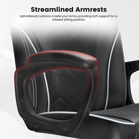 ACGAM - Slim Ergonomic Gaming Chair - Black