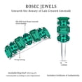 thumbnail image 6 of Rosec Jewels Lab Grown Emerald Half Eternity Ring for Women (AAAA Grade), 10K White Gold, US 3.50, 6 of 7