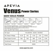 Apevia VENUS 450W ATX Computer Power Supply with Auto-Thermally Controlled