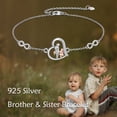 thumbnail image 5 of AOBOCO Brother Sister Bracelet Sterling Silver Sisters Christmas Gifts from Brother Friendship Bracelet Jewelry Birthday Gifts for Sister Women, 5 of 5