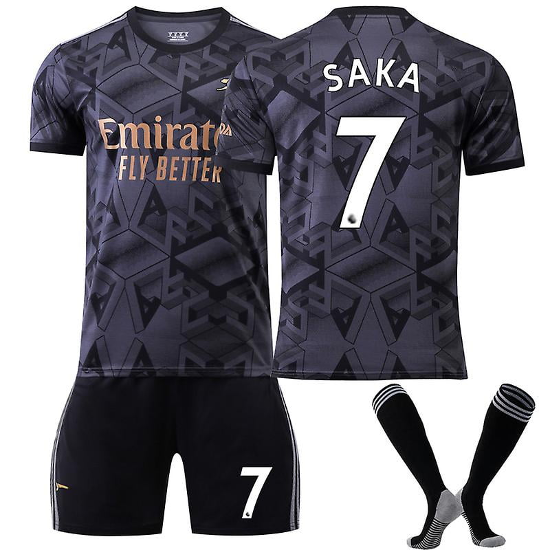 Arsenal 22/23 Away Jersey Saka No.7 Soccer Jersey 3-pieces Kits
