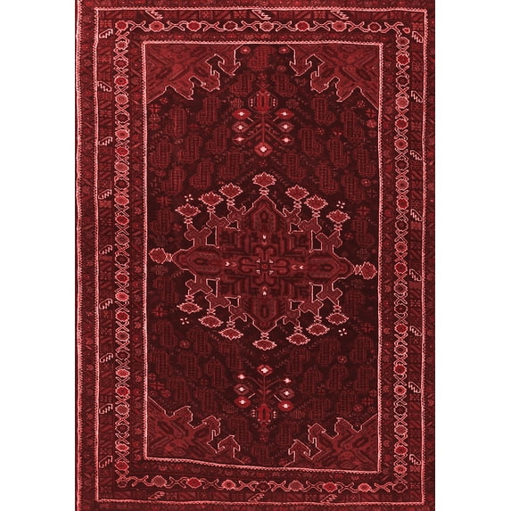 Ahgly Company Indoor Rectangle Persian Red Traditional Area Rugs, 5' x 7'