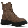 thumbnail image 4 of GLOBALWIN Women's Ankle Boots Camel Combat Boots For Women 7M, 4 of 8