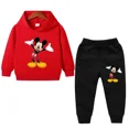 thumbnail image 3 of Conjunto de 2 piezas de ropa de Disney para niñas, primavera y otoño, con estampado de Minnie, sudaderas con capucha y pantalones deportivos para niñas pequeñas, 3 of 5