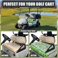 thumbnail image 4 of Whosucclay Clover Pattern Golf Cart Seat Cover, Comfortable Golf Cart Seat Protector 4 Pockets Soft Golf Cart Seat Towel Cover for More 2 Person Seats, 4 of 7