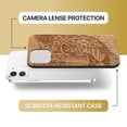 thumbnail image 6 of Case Yard Wooden Case Outside Soft TPU Silicone, Slim Fit Shockproof Wood Protective Phone Cover for Girls Boys Men and Women, Supports Wireless Charging Leopard Sketch Design case for iPhone-11, 6 of 7