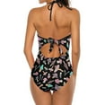 thumbnail image 5 of Cute Mushroom Swimsuit Sexy Fungus Print Wom Swimwear One-Piece Fashion Swimsuits Holiday Rave Push Up Hollow Out Bathing Suit, 5 of 7