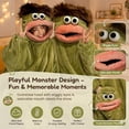 thumbnail image 2 of Guvpev Funny Big Mouth Monster Onesie with Comb, Silly Puppet Mascot Costume, Ultra Soft Coral Fleece Cosplay Pajamas, Oversized Cozy Plush Hooded Loungewear, 2 of 8