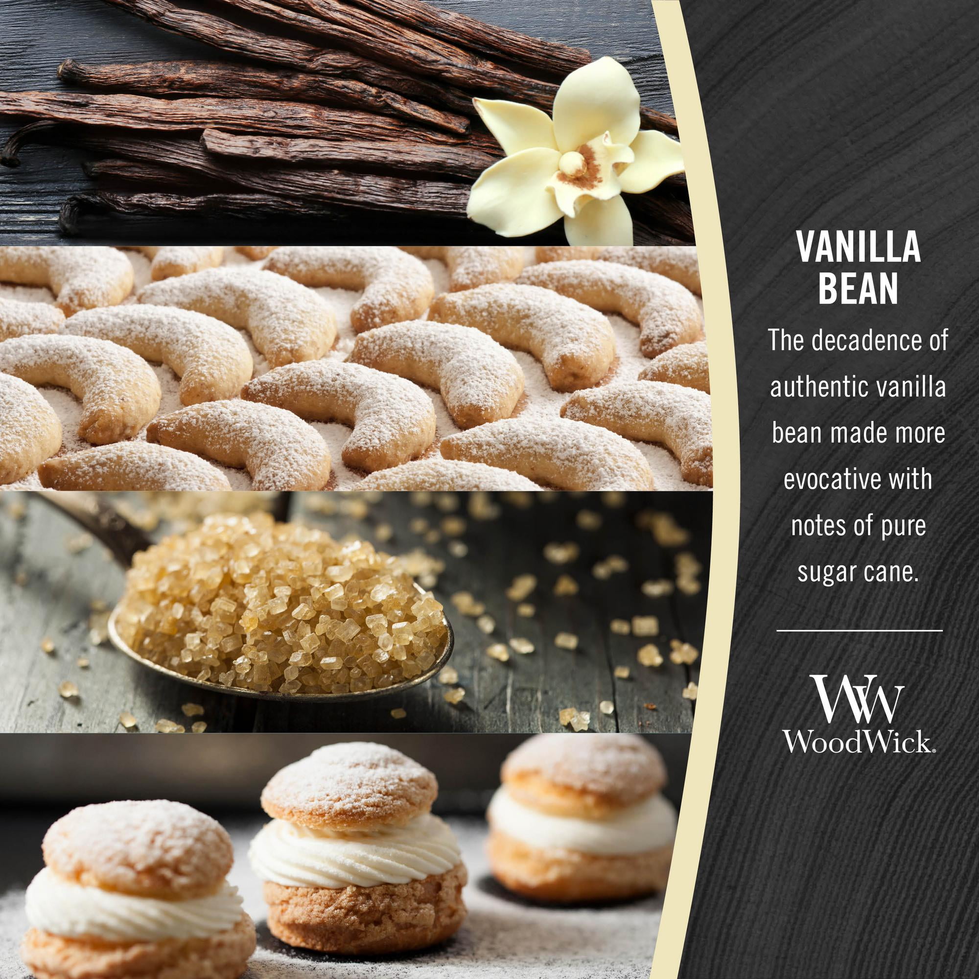 Woodwick Trilogy Cafe Sweets Vanilla Bean, Caramel, Biscotti Wax Melts x5  3oz