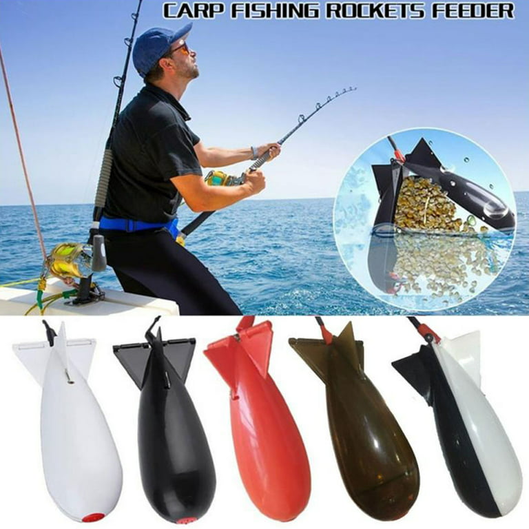Fishing Spomb Rocket Shape sPOD Fishing Feeders Float Bait Holder Tackle Tool Accessories, Size: Large