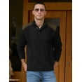 thumbnail image 2 of Iceglad Men's Knit Pullover Sweater Casual Long Sleeve Stand Collar Button Knitted Sweaters, 2 of 8