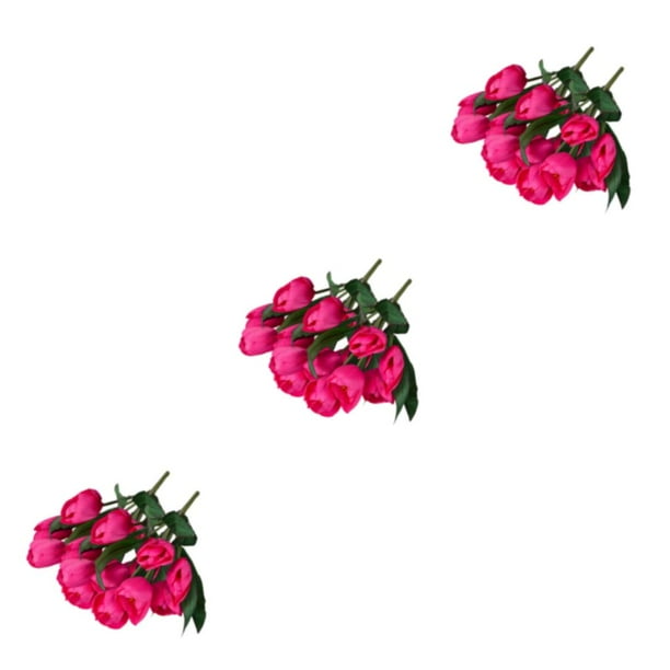 Ramo de flores artificiales Bewildely 9 cabezas 2 uds tulipanes falsos para decoración