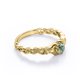 thumbnail image 3 of JeenMata Anillo de Compromiso Trenzado con Solitario Claddagh Ágata Verde Musgo Druzy Transparente de Talla Brillante Redonda de 1 Quilate; Baño de Oro Amarillo de 18 K sobre Plata, 3 of 6