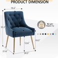 thumbnail image 3 of SEYNAR Elegant Tufted Upholstered Dining Chairs Set of 4, Velvet Accent Chair for Dining Room, 3 of 6