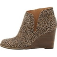 thumbnail image 2 of Women's Lucky Brand Yabba Wedge Bootie Eyelash Sophia Leopard Print Leather 6.5 M, 2 of 5