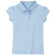 thumbnail image 2 of IZOD Girls' Toddler School Uniform Short Sleeve Interlock Polo, Light Blue, 3T, 2 of 2
