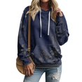 thumbnail image 2 of Hoodies for Women Fall And Winter Print Tops Pullover Hooded Sweatshirt Drawstring with Pocket, 2 of 6