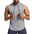 thumbnail image 2 of UKAP Mens Summer Tops Sleeveless Tank Muscle Shirts Loose Workout Vest Light Gray Star Network M, 2 of 4