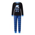 thumbnail image 1 of Conjunto de pijamas navideños familiares a juego con estampado de cuadros y letras. Pijamas de vacaciones para papá, mamá y niños., 1 of 9